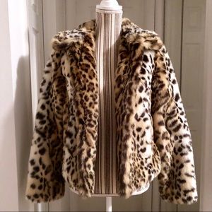 Express animal print coat
